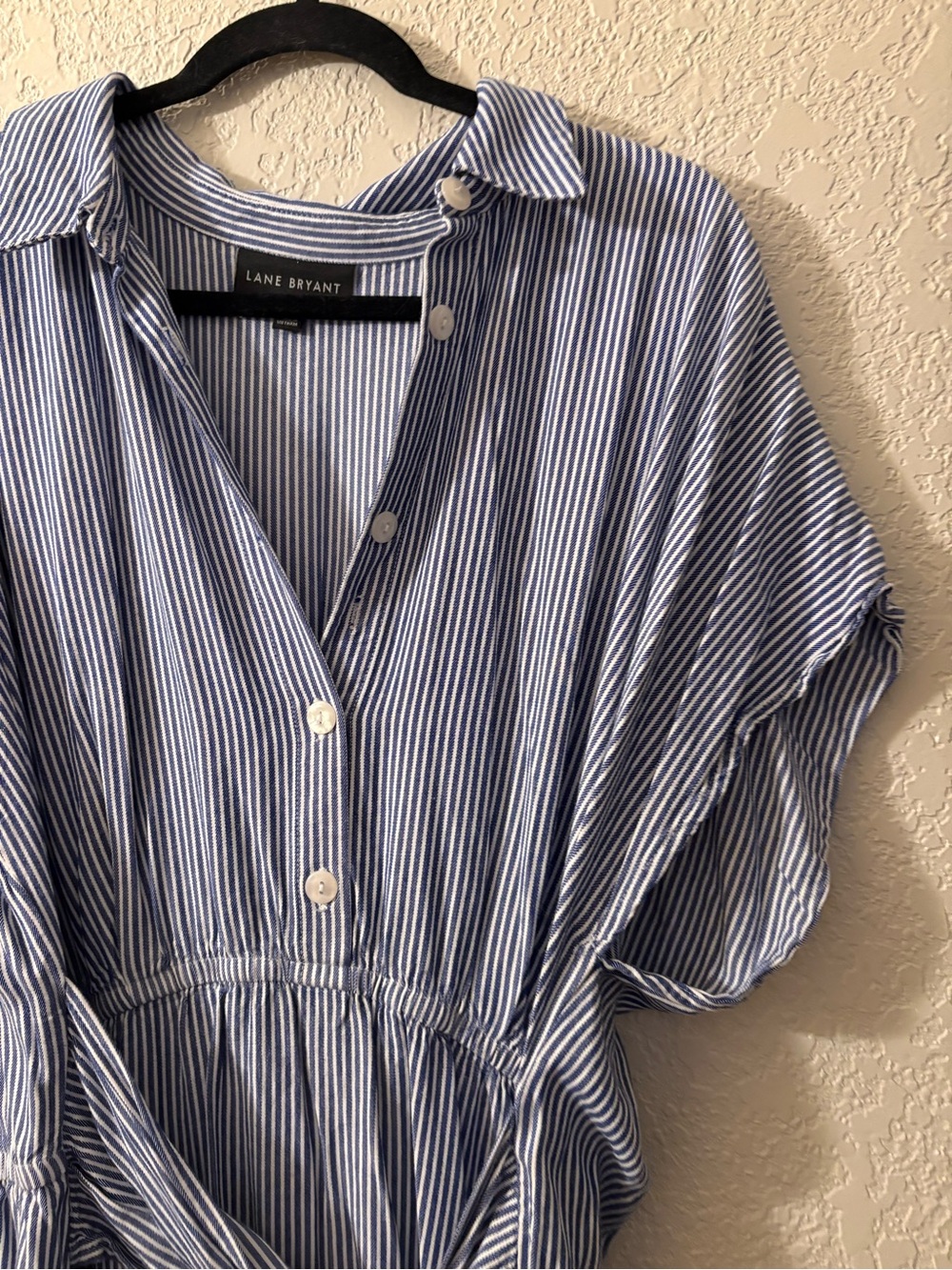 Lane Bryant Blue Stiped Dress, 18 - Picture 4 of 7